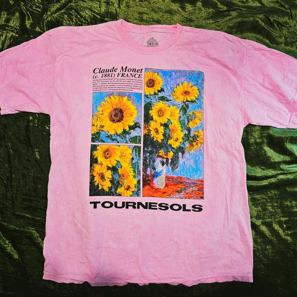 Vibrant Pink Sunflower Short Sleeve Tee